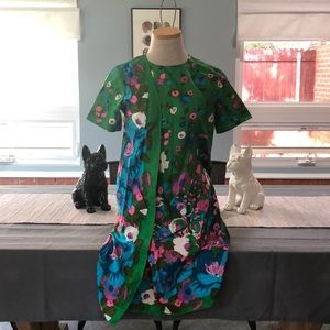 Vintage green floral dress